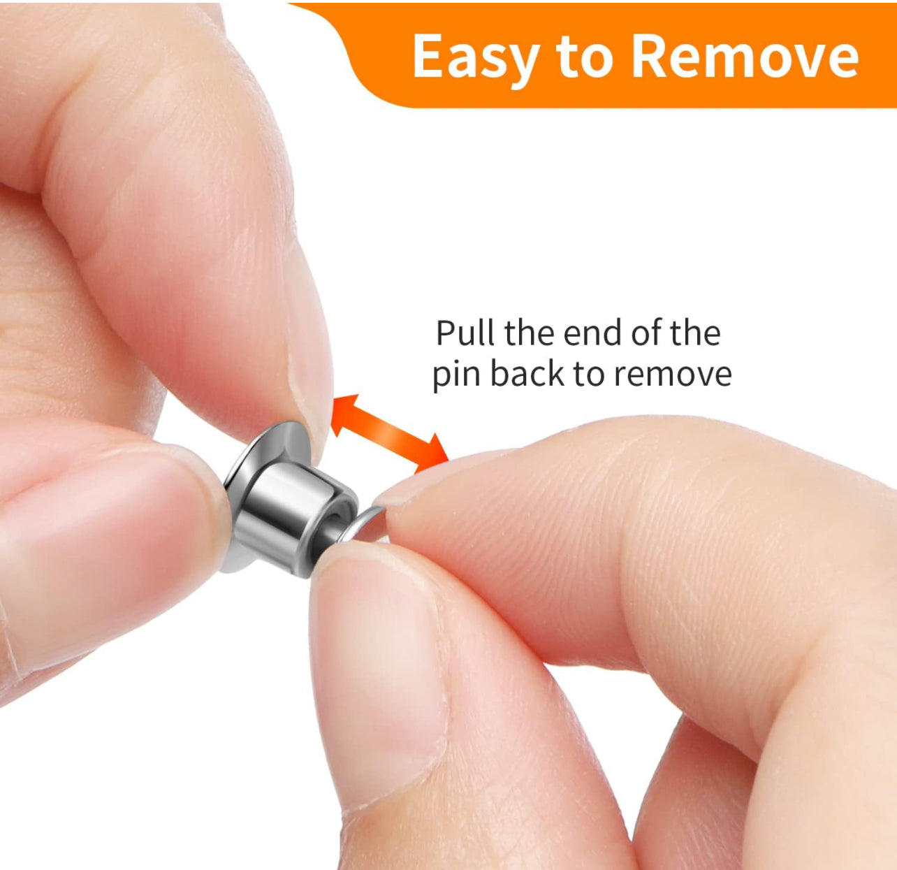 Pin backs locking pin keepers