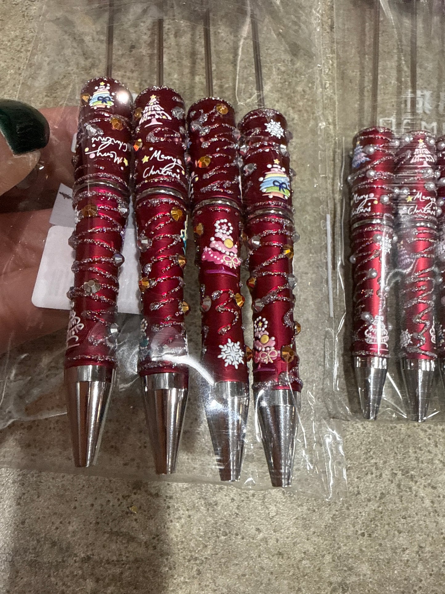 Beadable pens - Christmas edition!