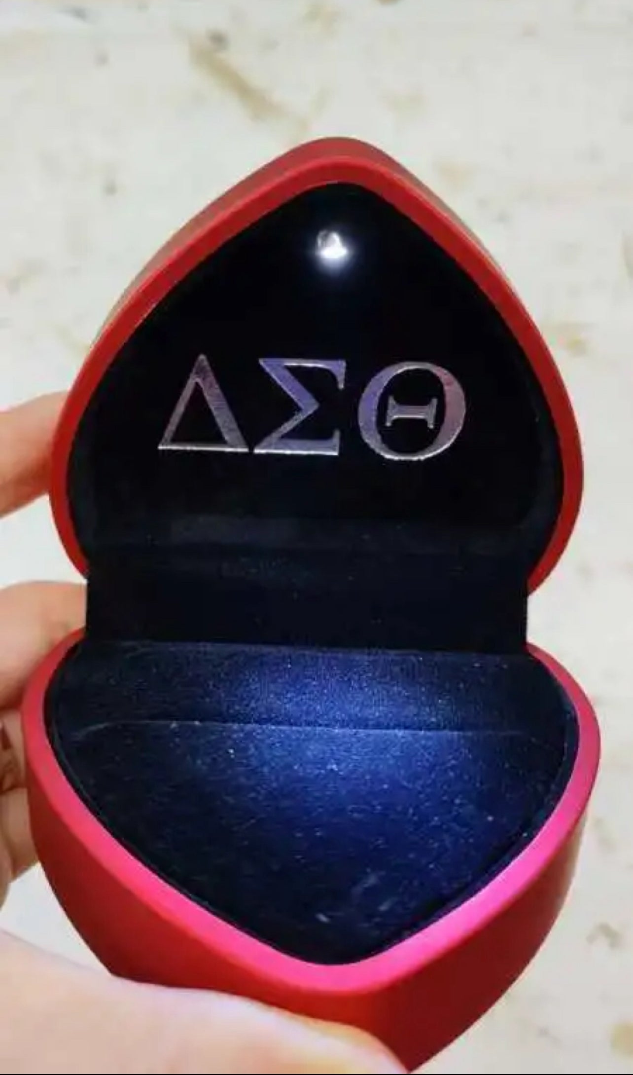 Delta Sigma Theta Heart Ring Box