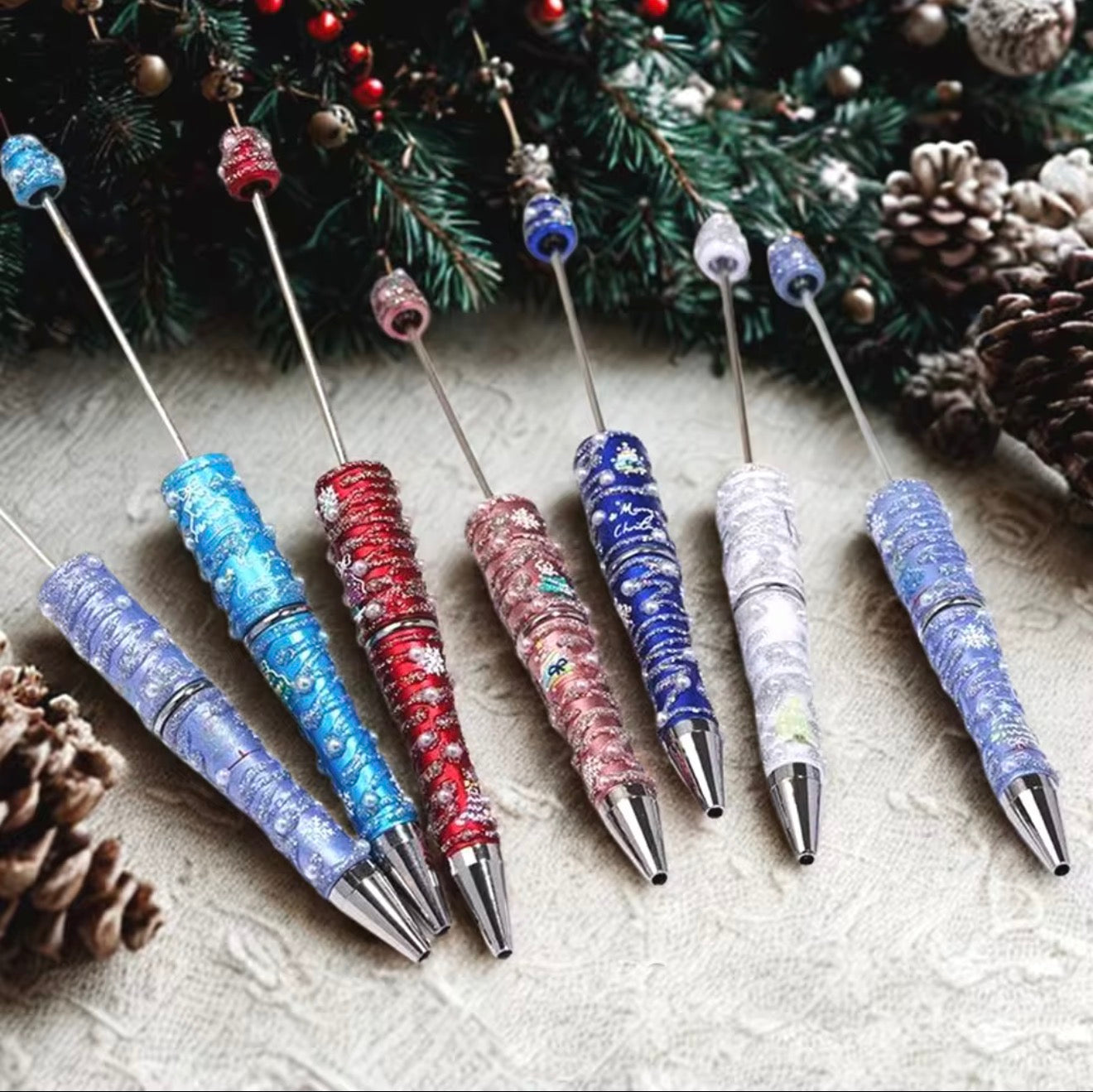 Beadable pens - Christmas edition!