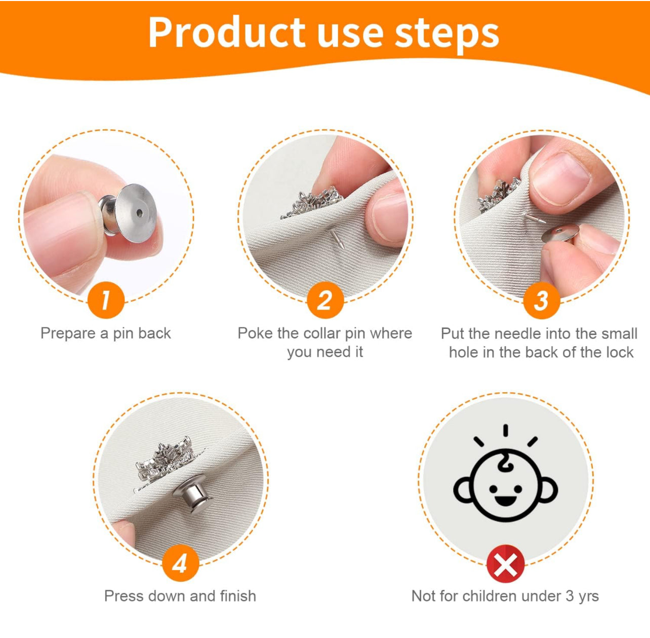 Pin backs locking pin keepers