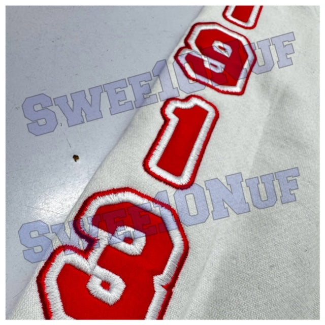 White & Red Colorblock Fortitude Sweatshirt